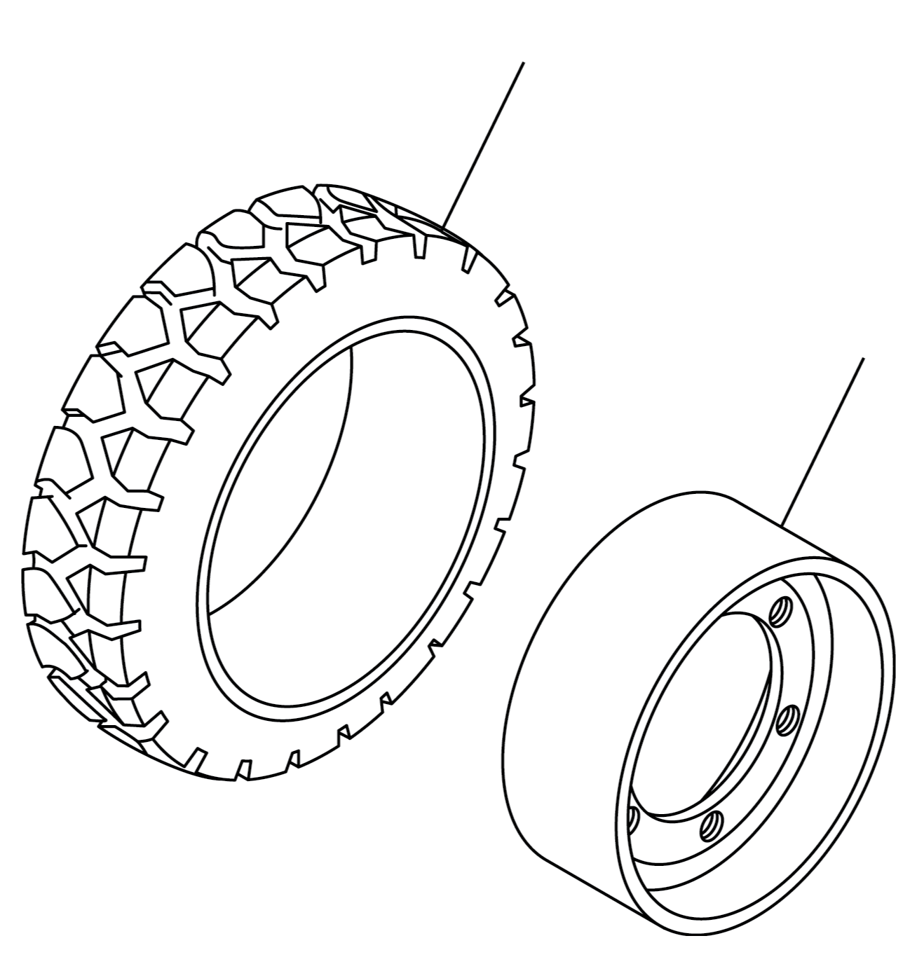 TIRE ASSY (3.0T, 3.2T, G-TYPE) 37B-1NU-A040 KOMATSU