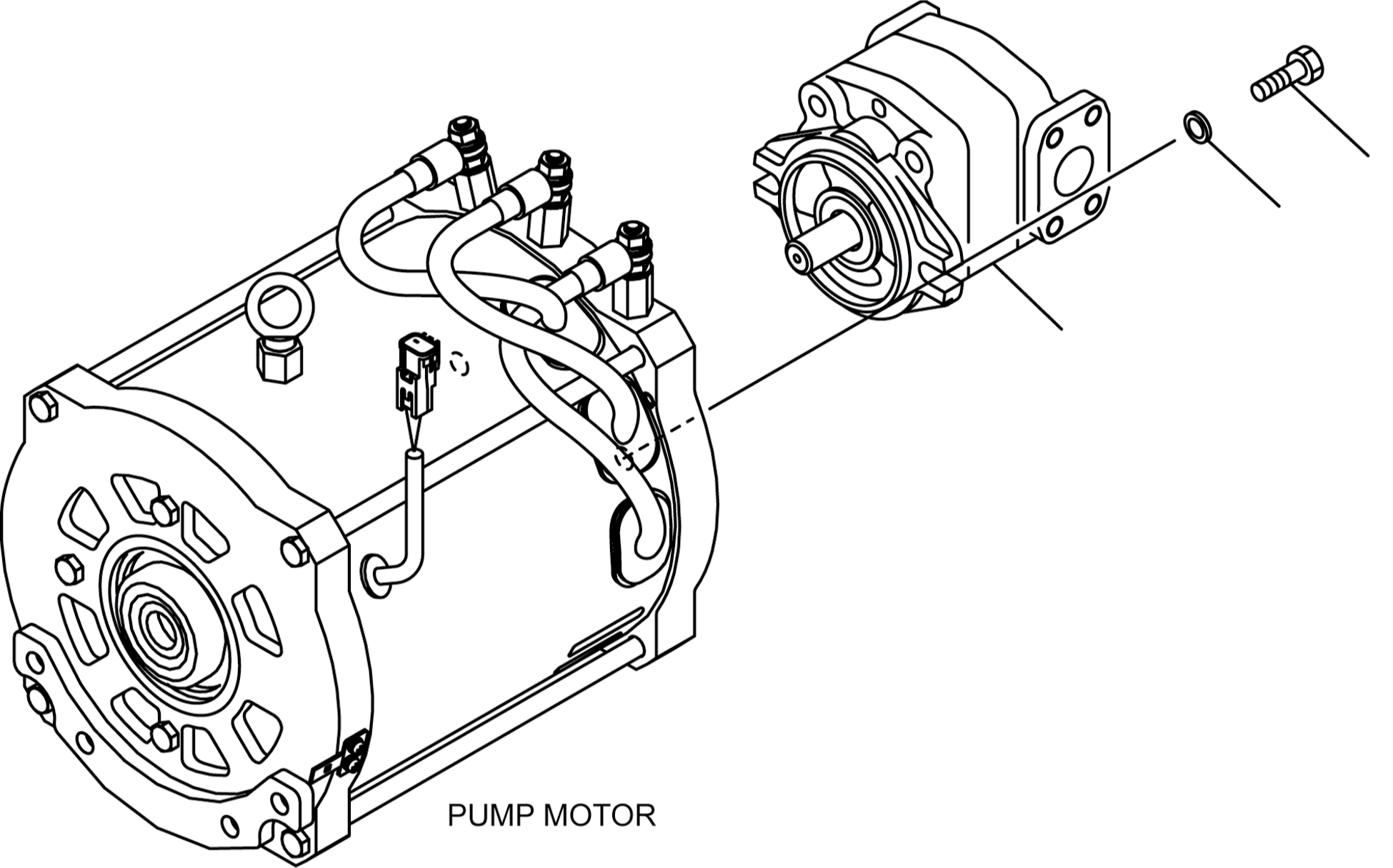 HYDRAULIC PUMP ASSY (22.0 CC/REV) 3BB-60-A6110 KOMATSU