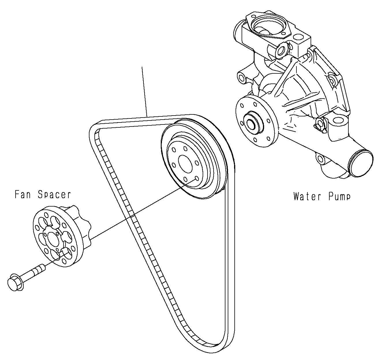 FAN BELT (V-BELT) 6205-61-3610 KOMATSU