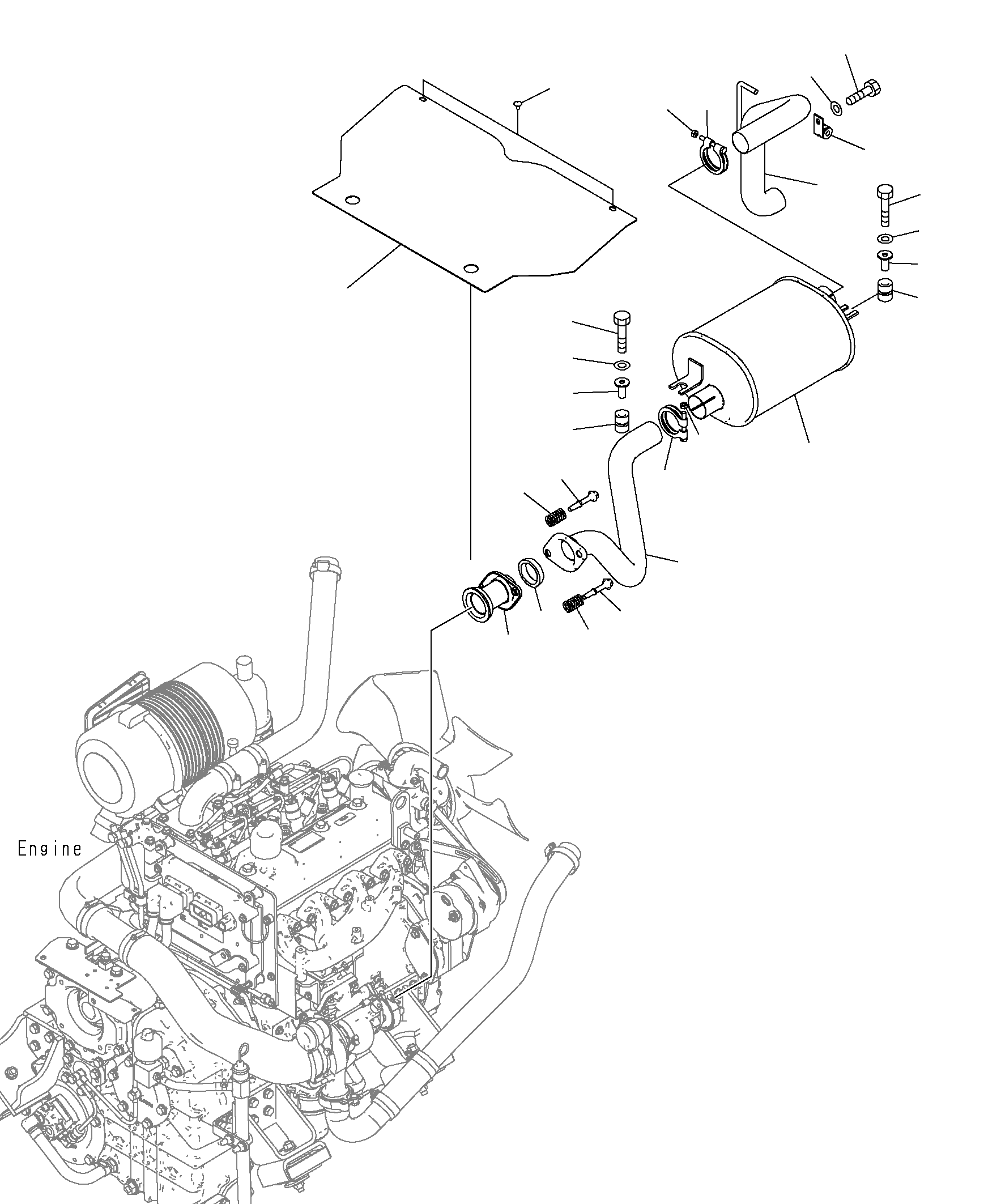 MUFFLER (FOR RADIATOR SCREEN) 3EC-03-64720 KOMATSU