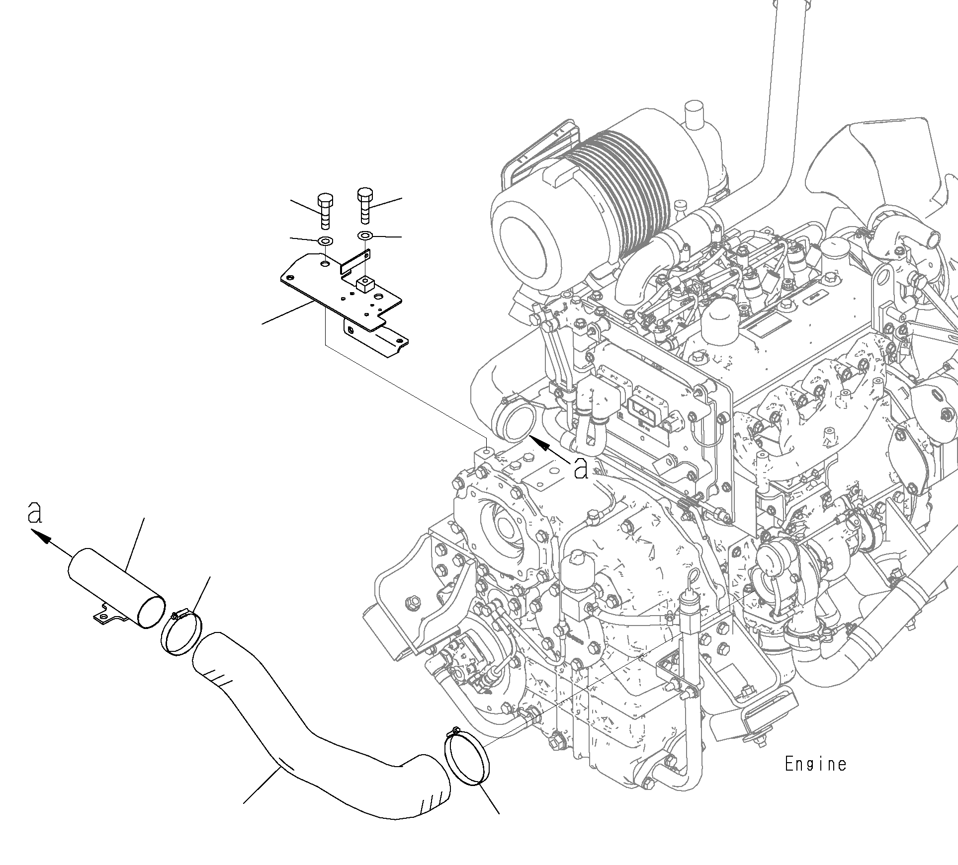 Трубка 3EC-02-63650 KOMATSU