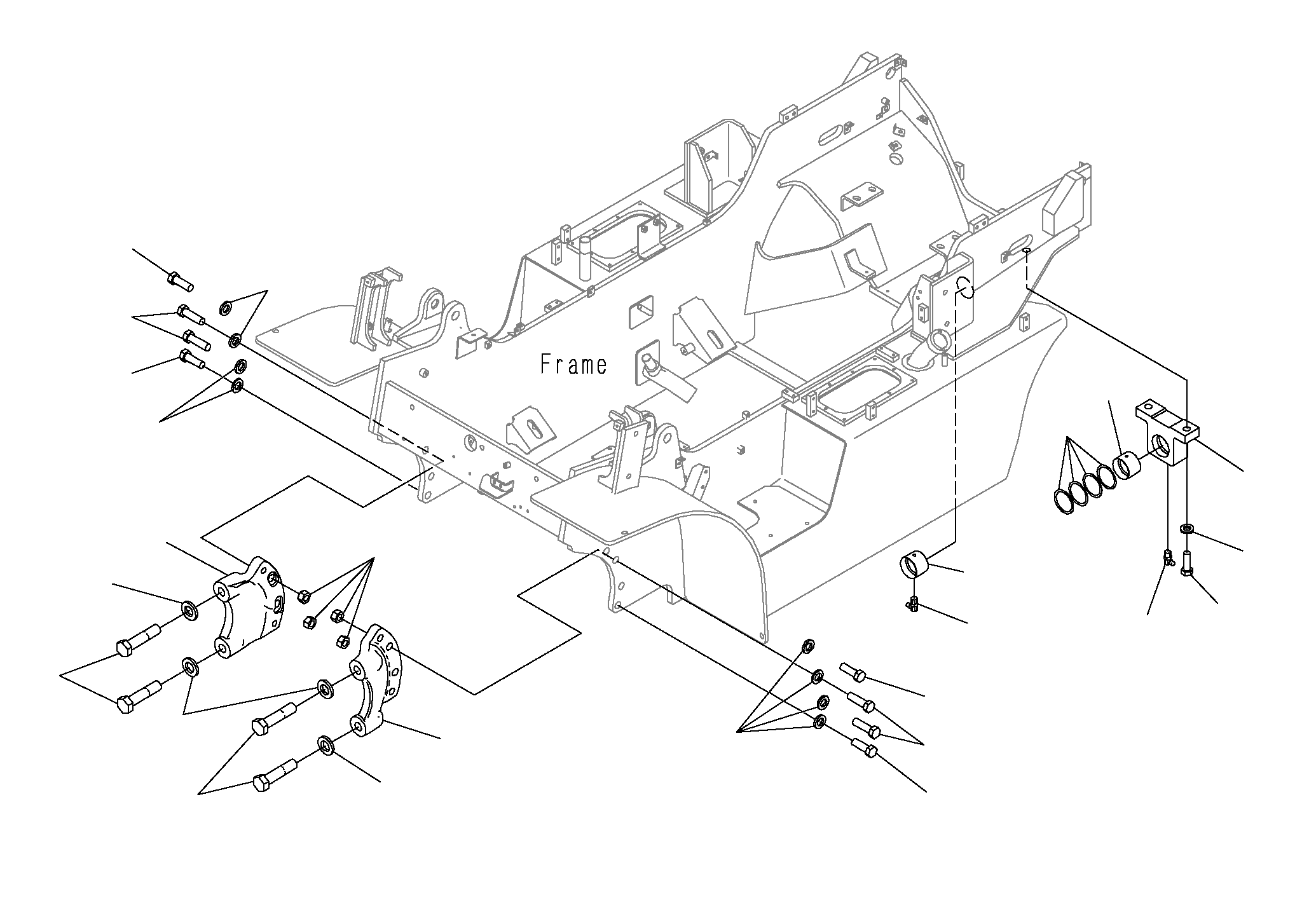 SUPPORT, REAR 3EC-41-51140 KOMATSU