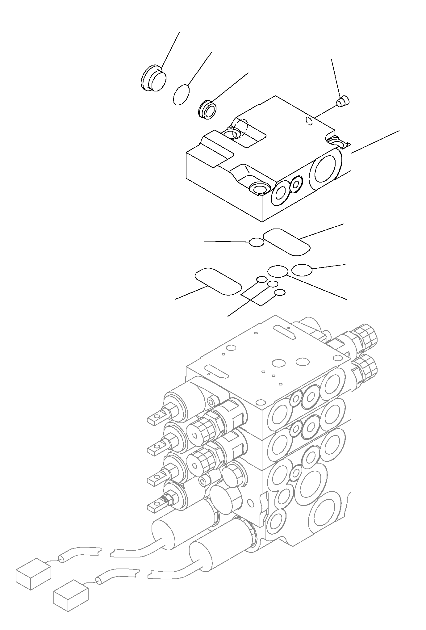 CONTROL VALVE (FH35/40) (3, 4 PORT RELIEF) 723-84-30600 KOMATSU