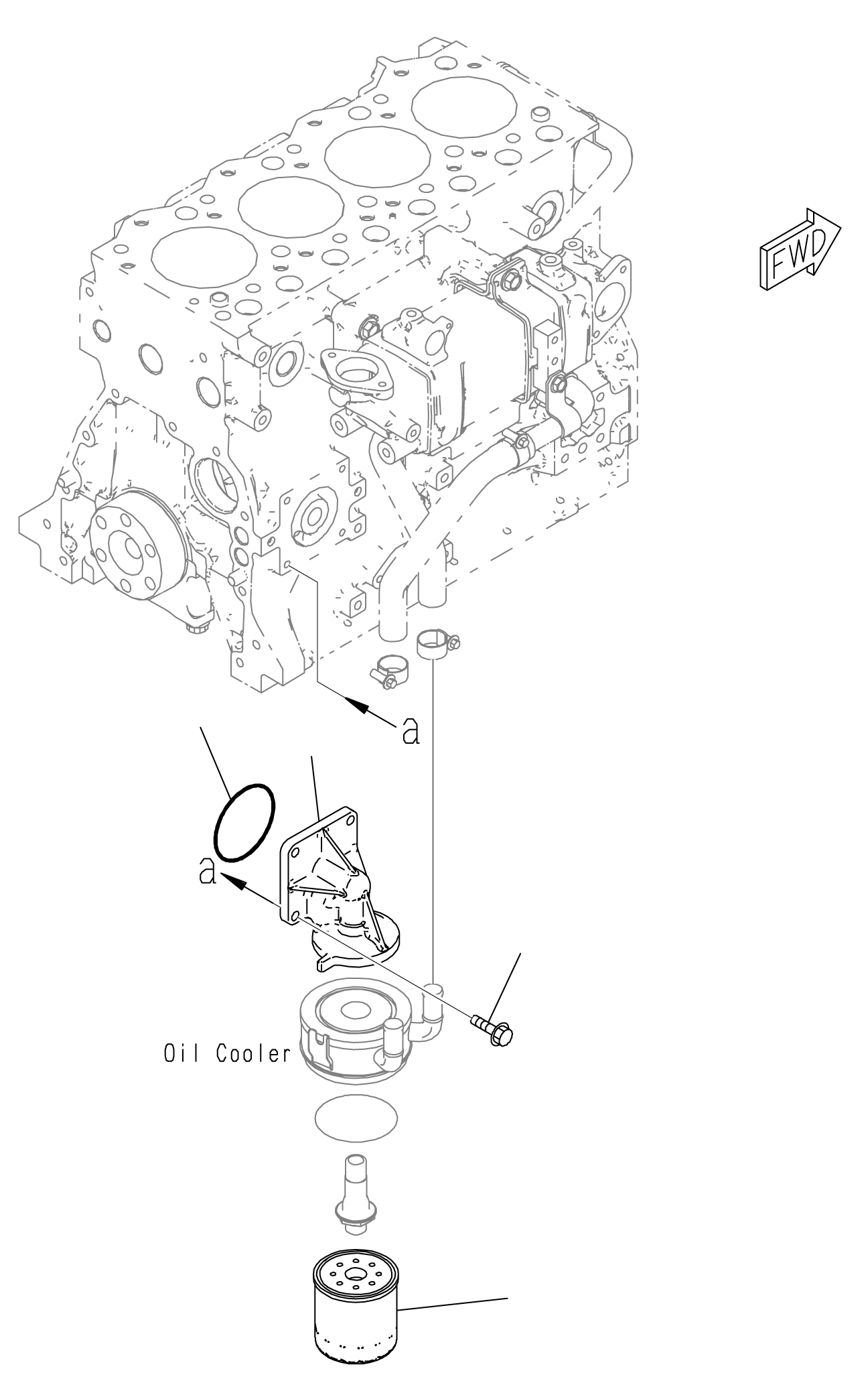 HEAD, OIL FILTER 6204-51-5720 KOMATSU