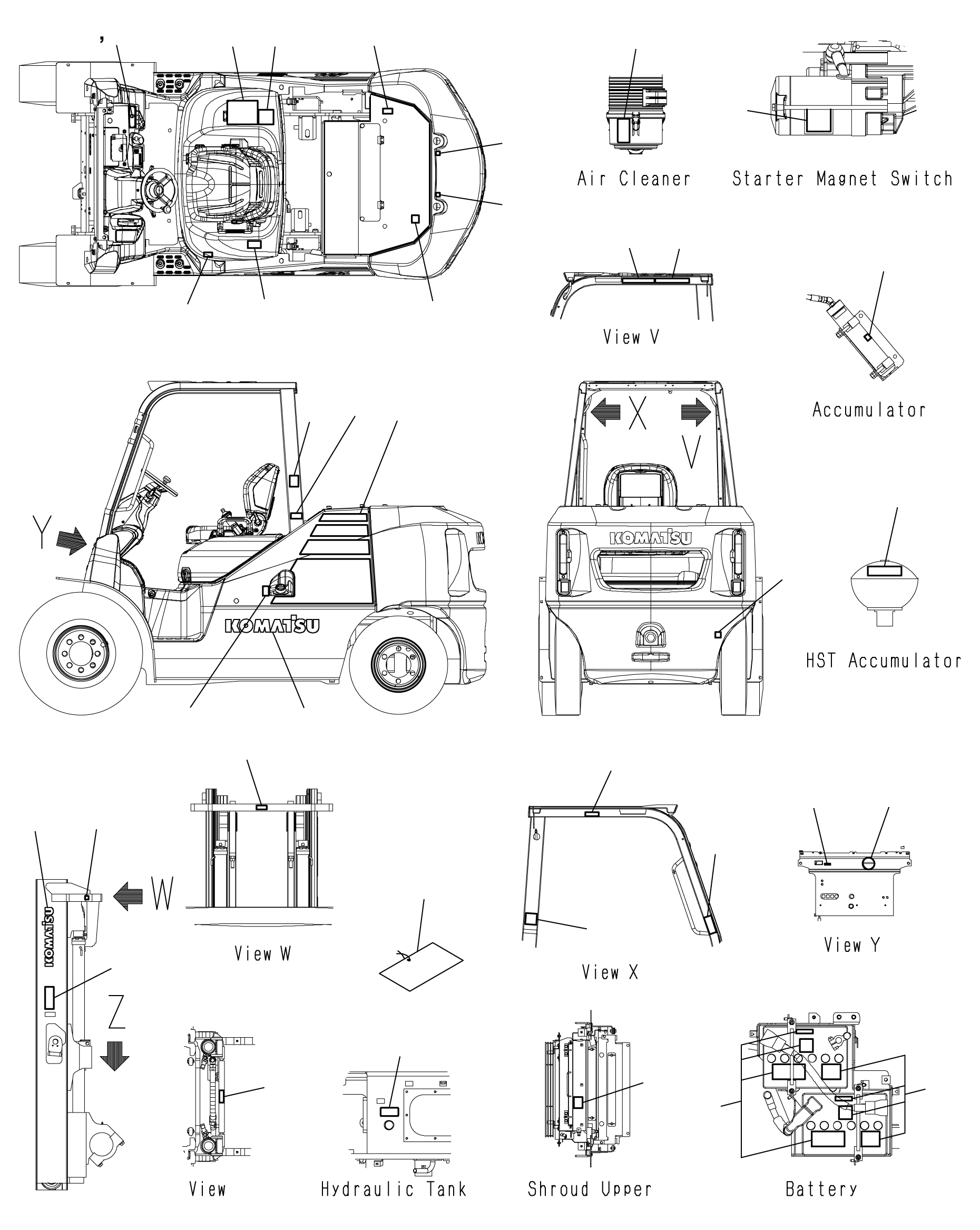 PLATE, MARK (FH50) 3EC-96-74170 KOMATSU