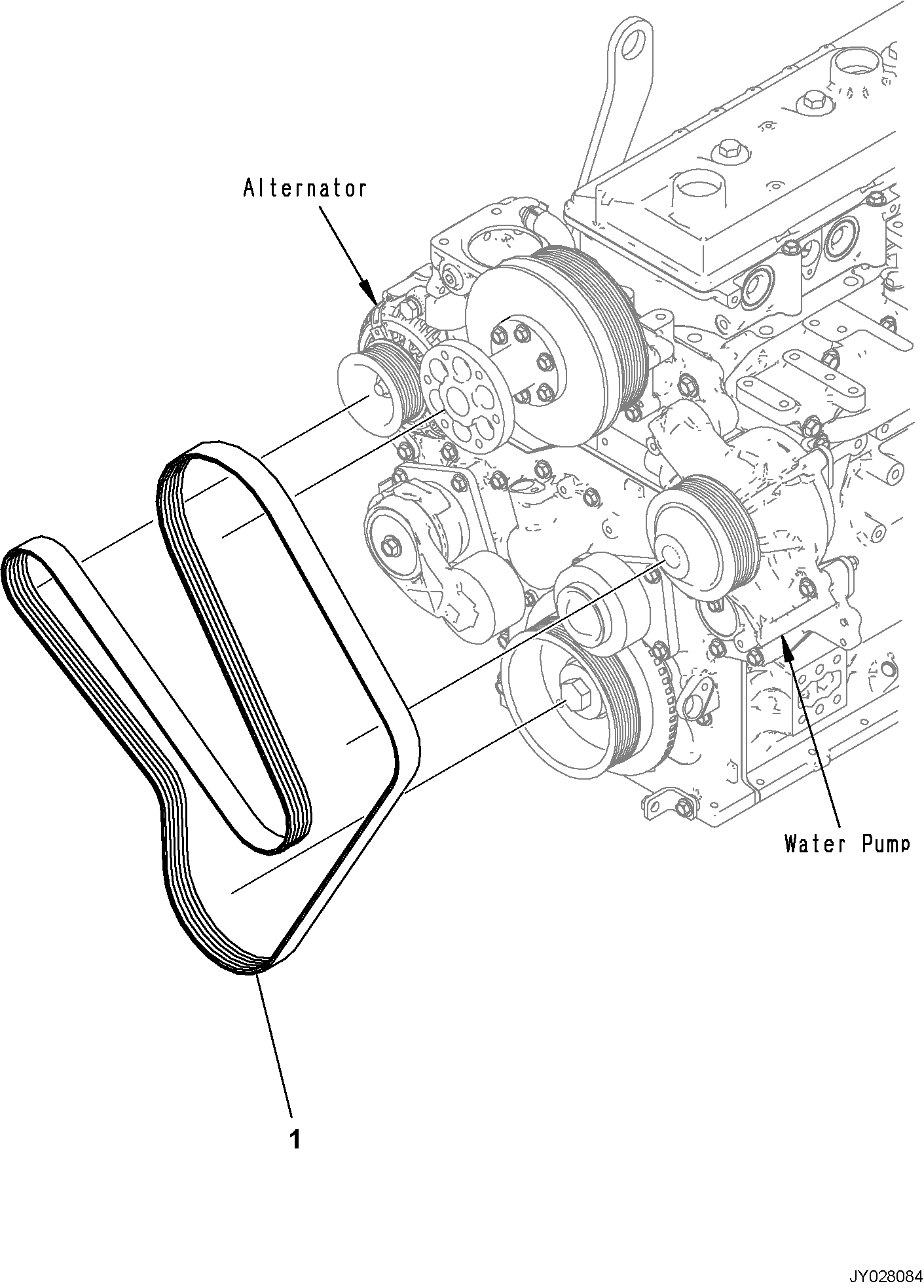 BELT, FAN, 1930MM (76 IN.) 6275-81-3160 KOMATSU