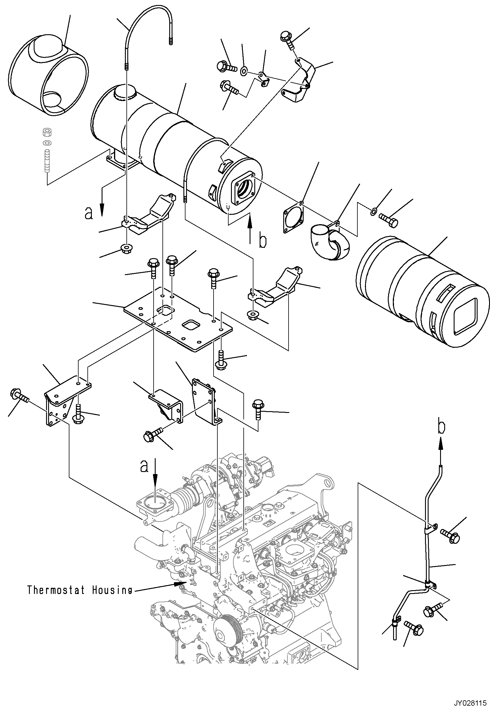 Выпускная труба 3FD-03-41160 KOMATSU