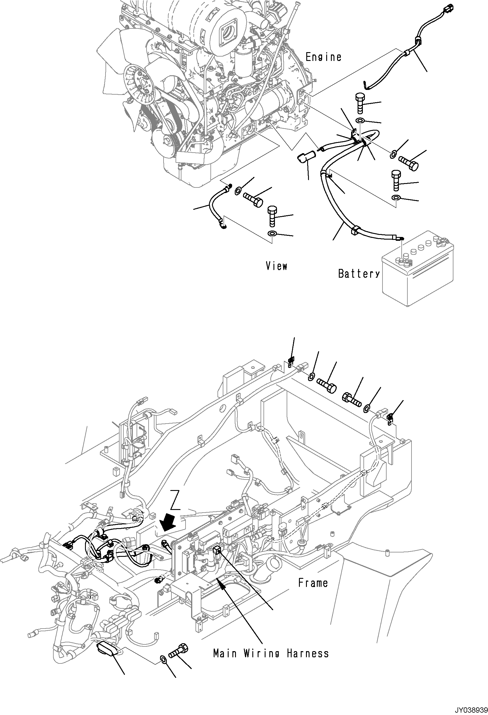 Кабель 3FD-55-52170 KOMATSU