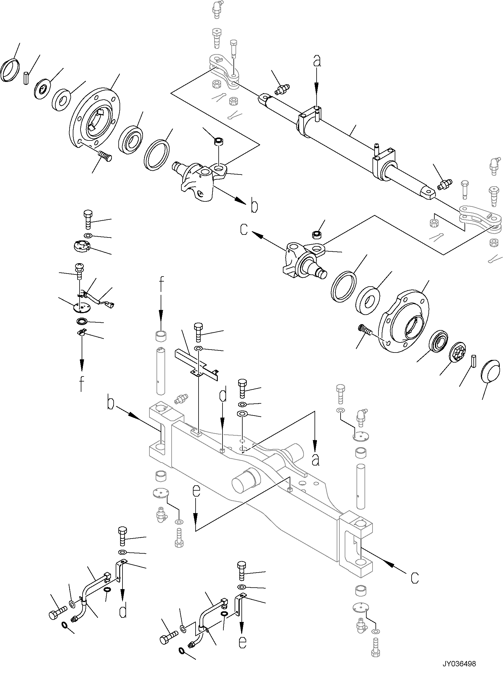 CYLINDER, STEERING 3FD-64-41310 KOMATSU