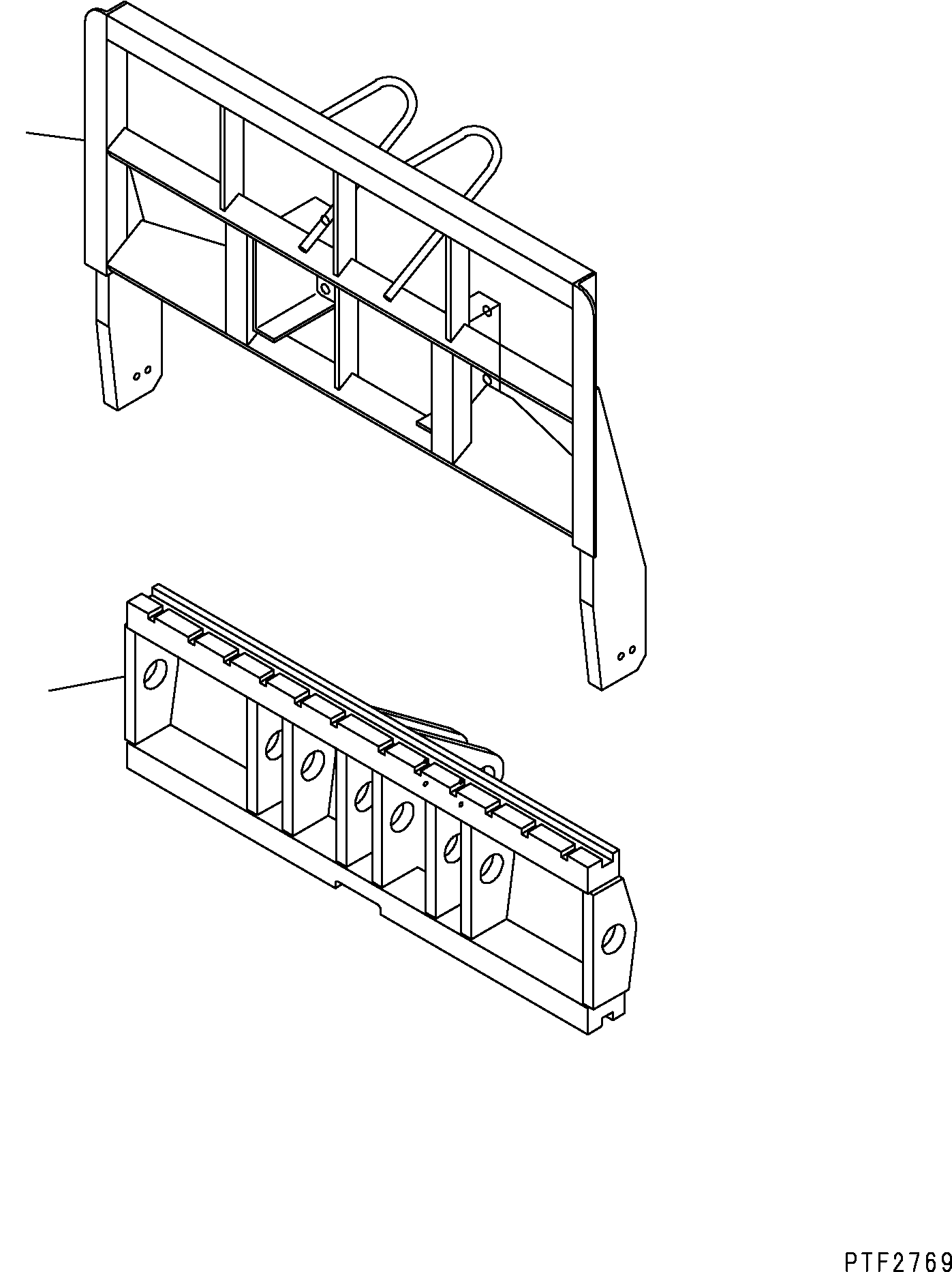 FINGER BAR, 1800MM (71 IN.) (FH70) 37D-ZBH-2011 KOMATSU