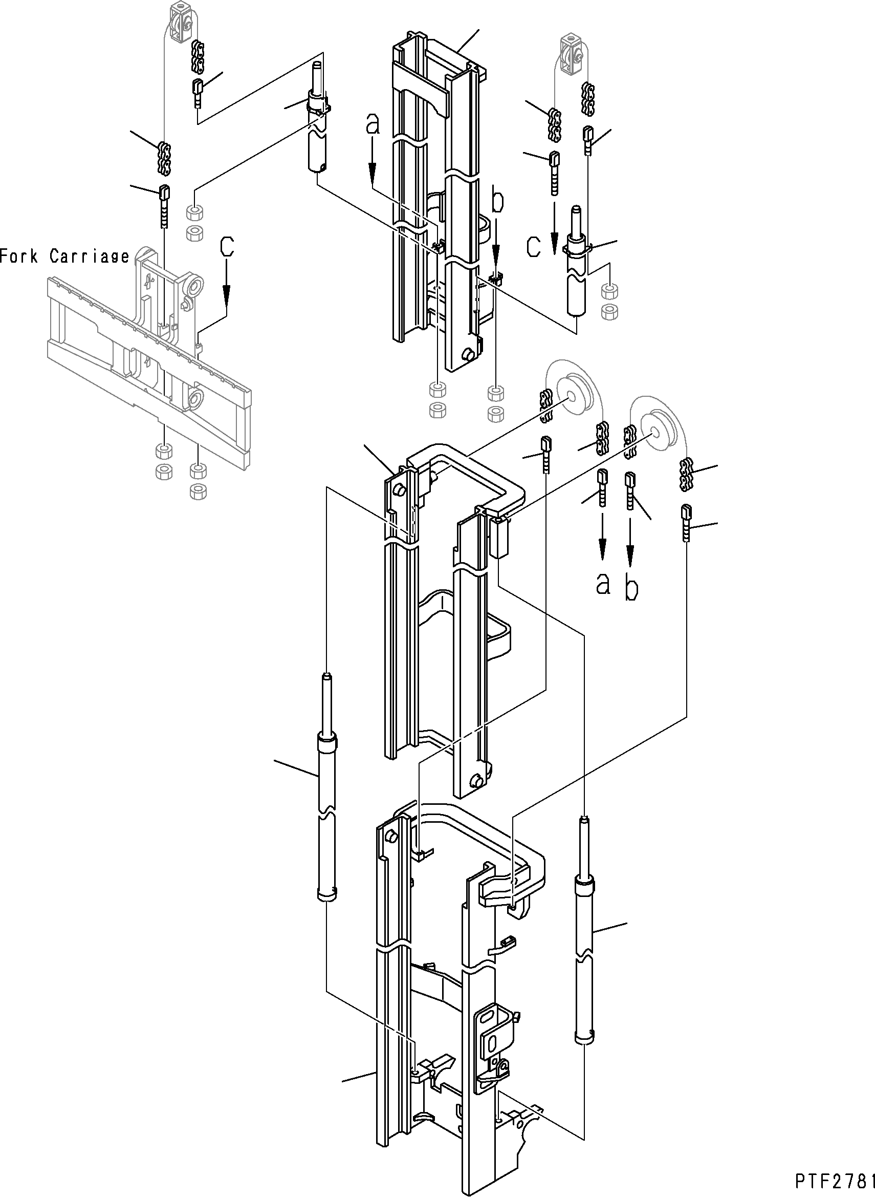 MAST, INNER (5.5) 37D-TDD-7550 KOMATSU