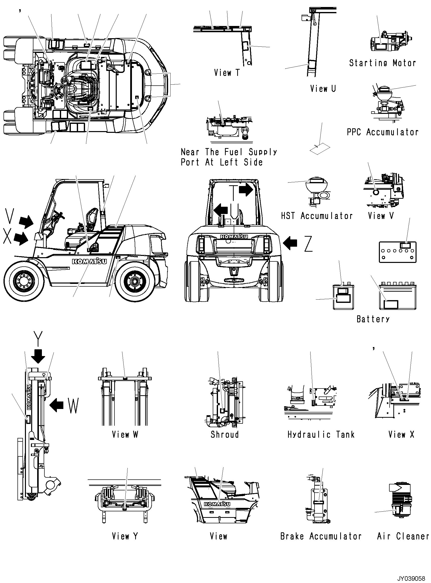 PLATE, MARK (FH80) (LH) 3FD-96-42510 KOMATSU