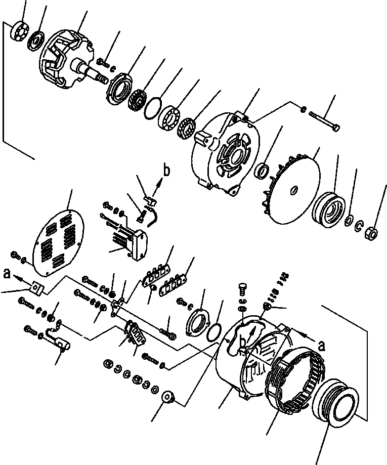 ALTERNATOR A. (75A) 600-825-7110 KOMATSU
