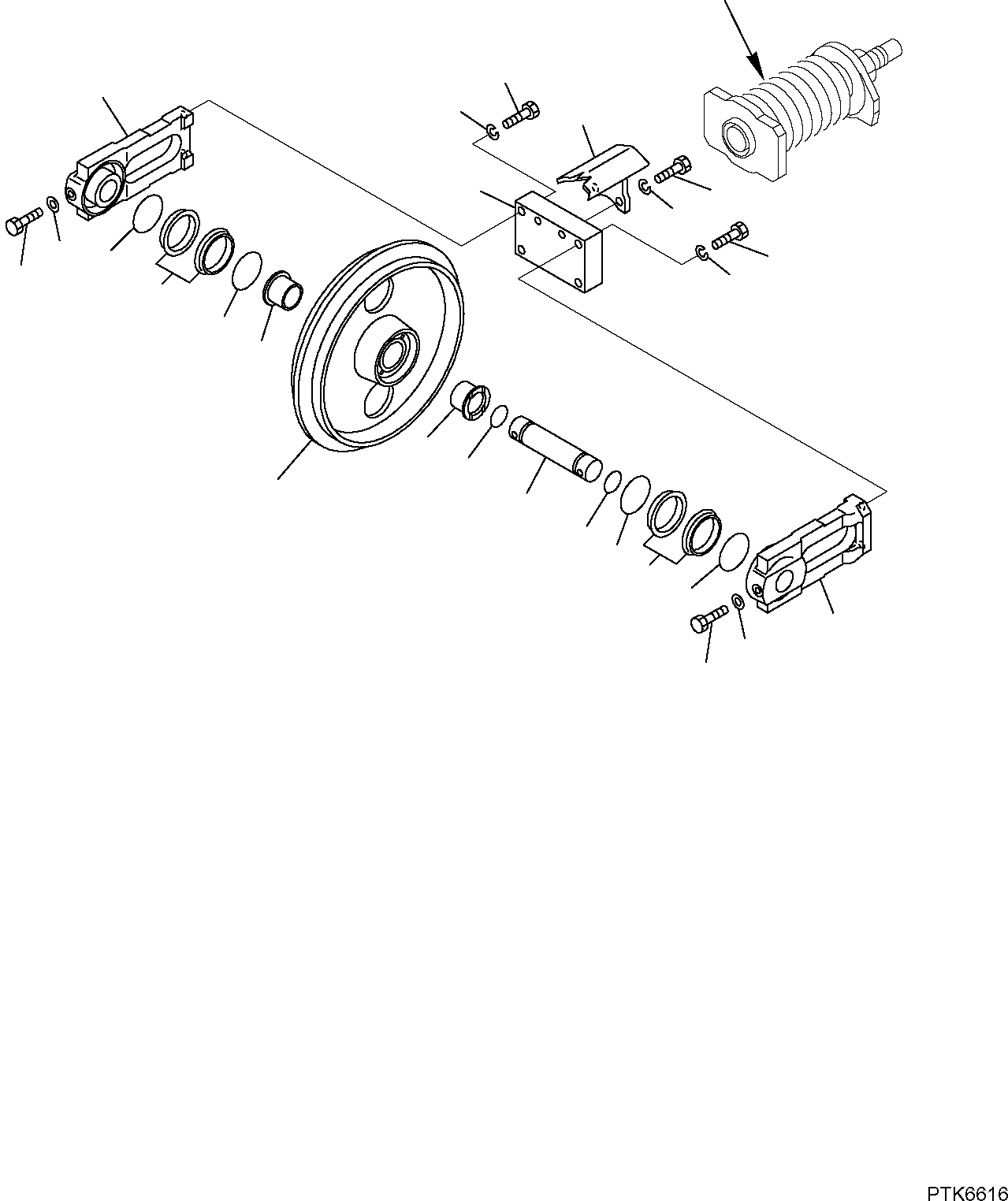 IDLER, ASSY. 22F-30-R0211 KOMATSU