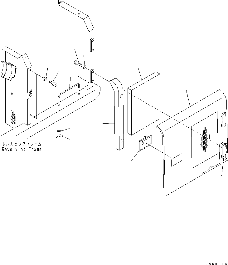 DOOR ASS'Y,L.H. 20E-54-21110 KOMATSU