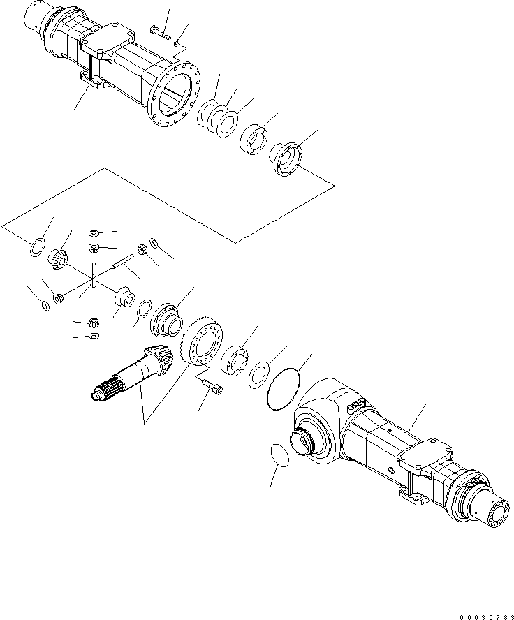 AXLE BEAM,SHORT 20G-22-32130 KOMATSU