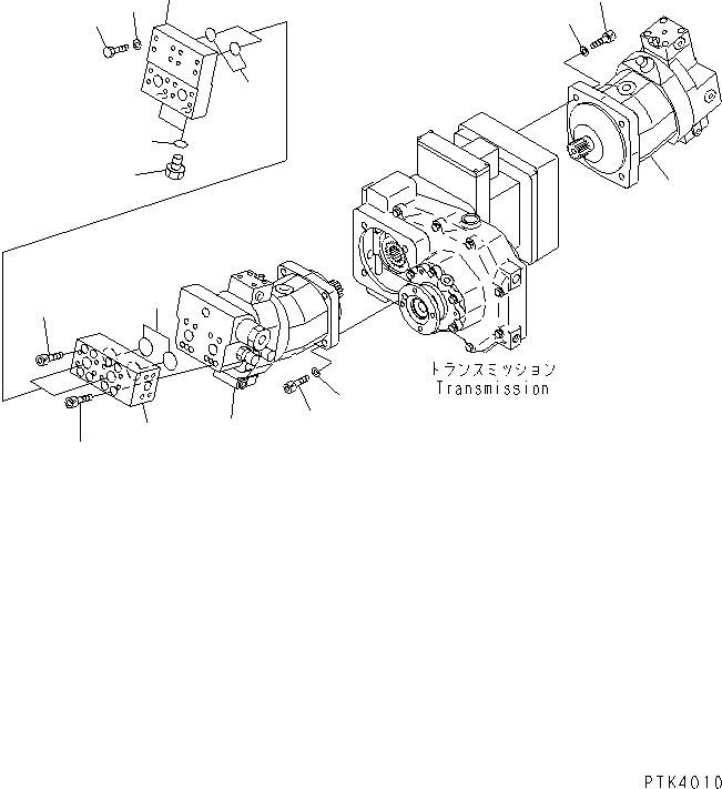 TRAVEL MOTOR ASS'Y,REAR (30 KPH) (20E-60-K2460) KOMATSU