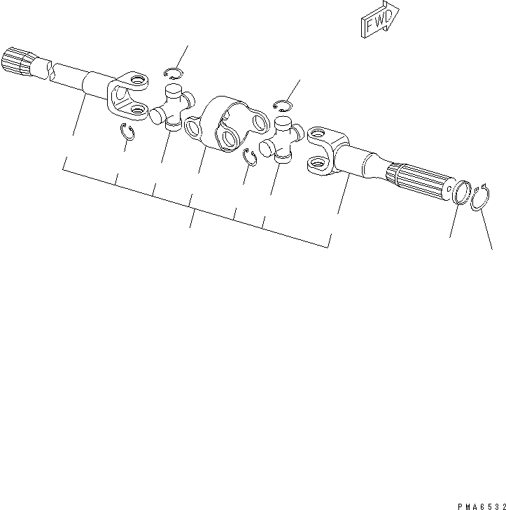 SHAFT ASS'Y,DRIVE 20E-23-K3130 KOMATSU