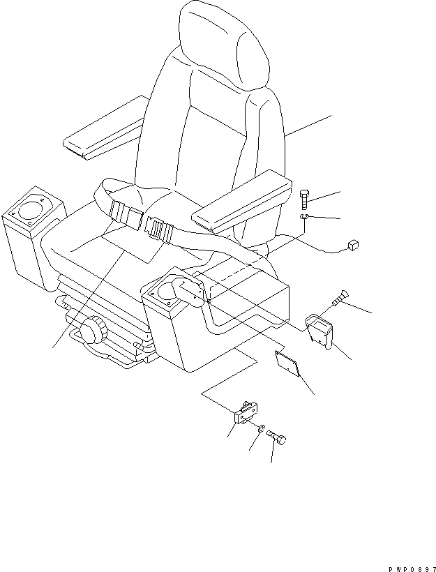 OPERATOR'S SEAT A. 20G-57-K1361 KOMATSU