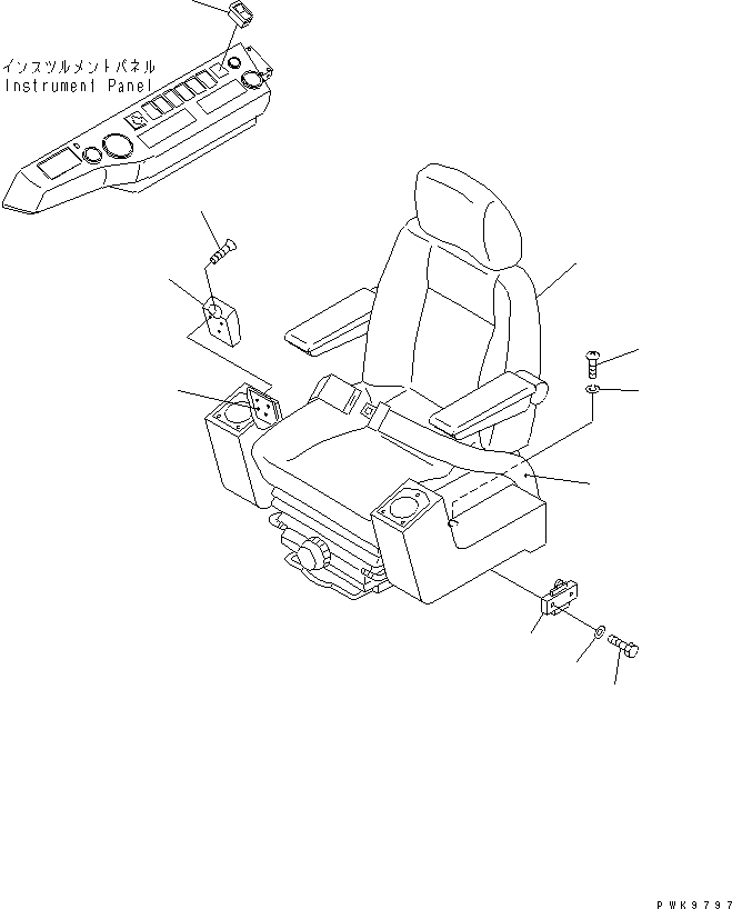 OPERATOR'S SEAT A.,(FOR HEATED SEAT) 20G-57-K1370 KOMATSU