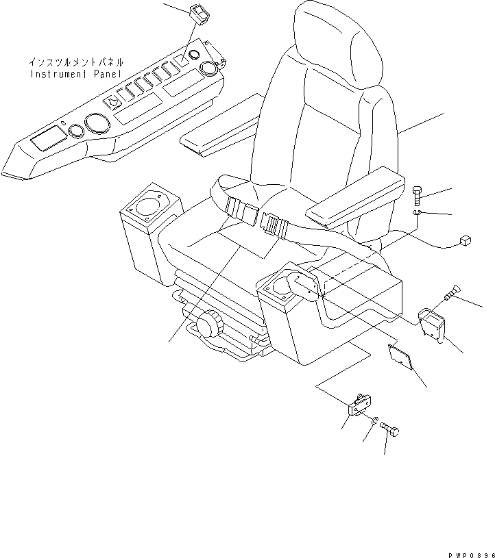 OPERATOR'S SEAT A.,(FOR HEATED SEAT) 20G-57-K1371 KOMATSU