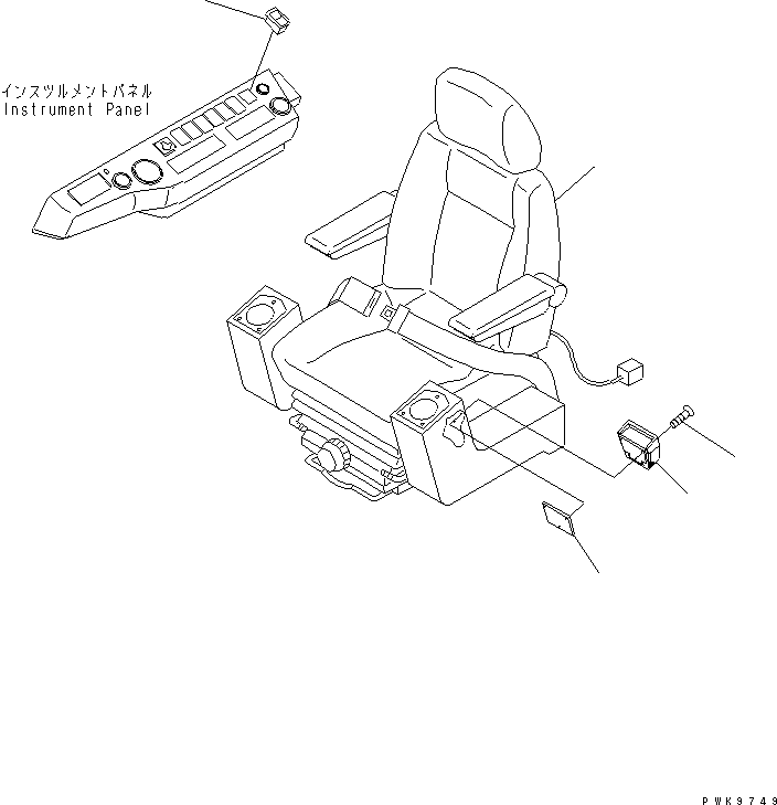 SEAT ASS'Y,(FOR HEATED SEAT) 20G-57-K1320 KOMATSU