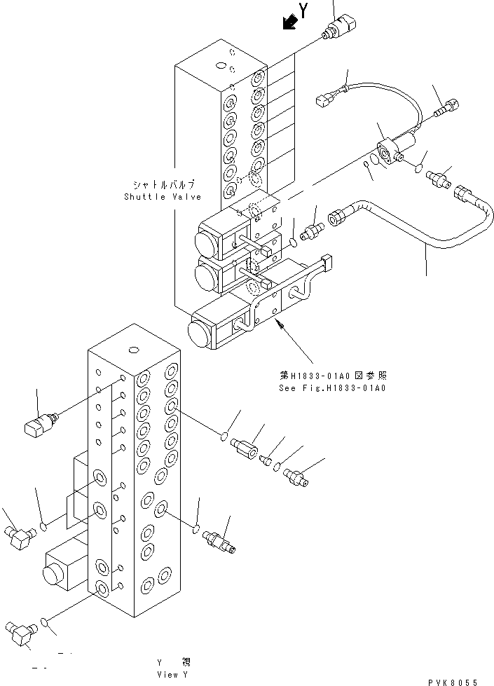 Запорный элемент клапана 20E-60-K3220 KOMATSU