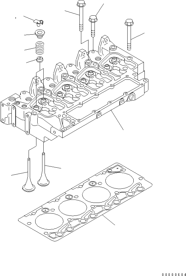 CYLINDER HEAD ASS'Y 6732-11-1210 KOMATSU