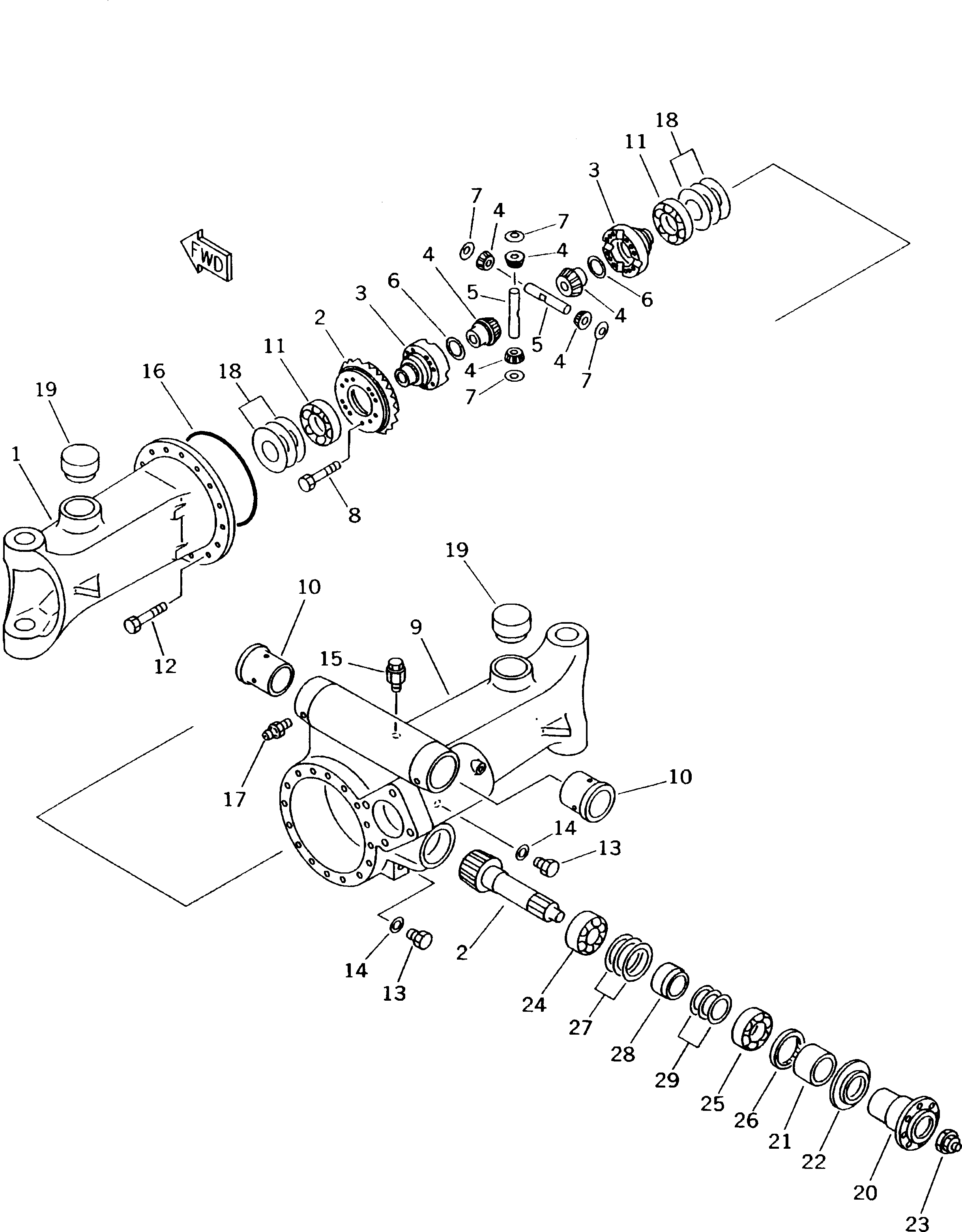BEVEL GEAR SET 20G-22-K1920 KOMATSU