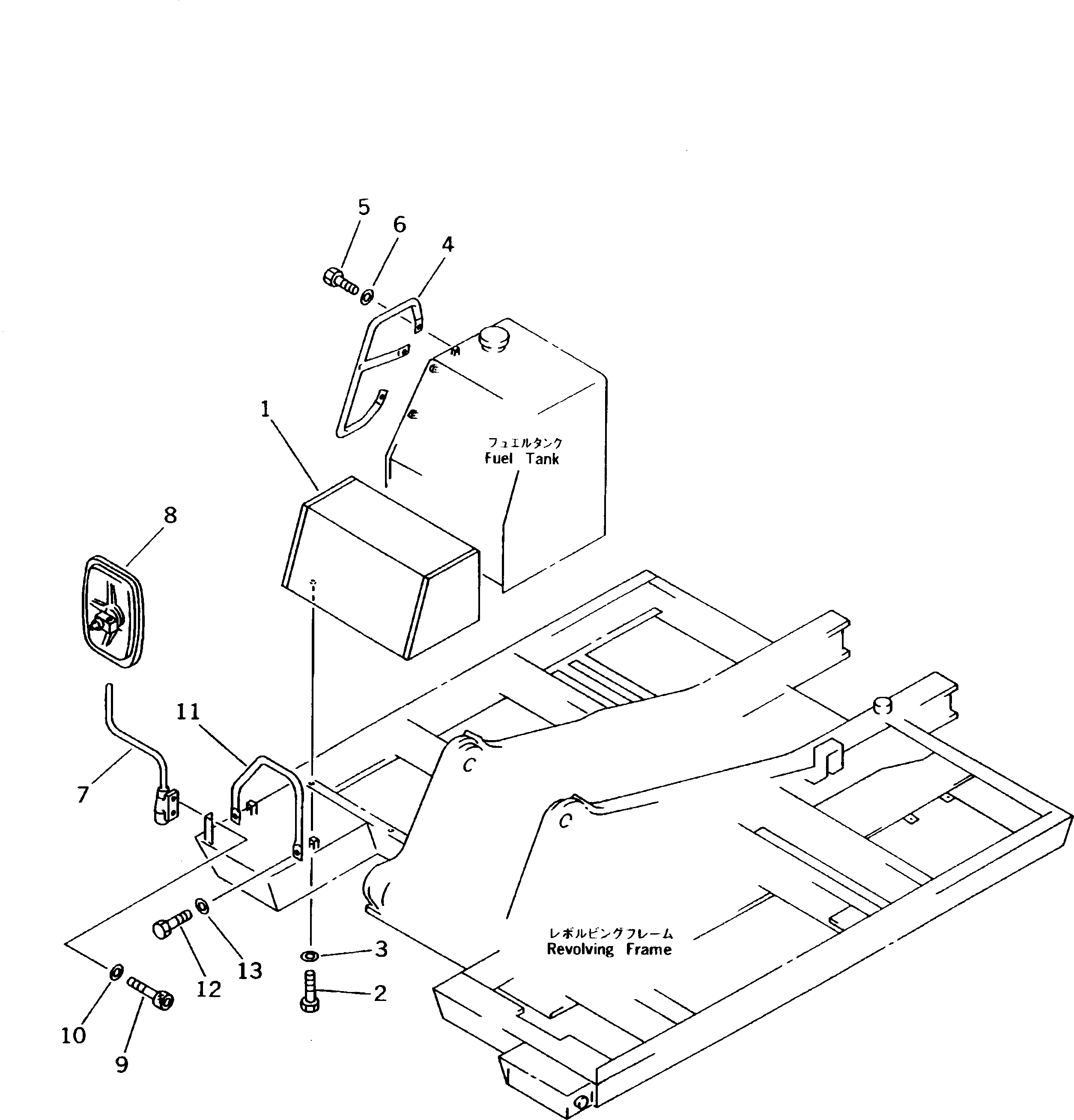 HANDLE,GRAB 20G-54-K1270 KOMATSU