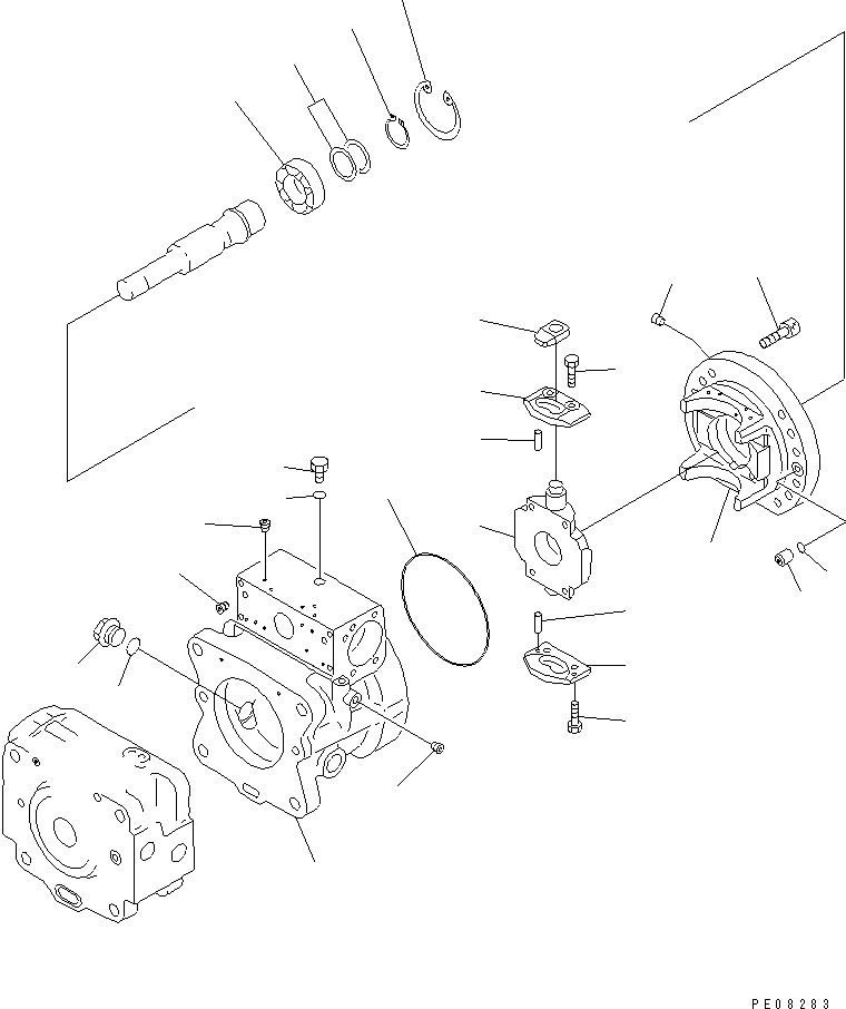 CRADLE SUB ASS'Y,REAR (\7\708-25-00530) KOMATSU