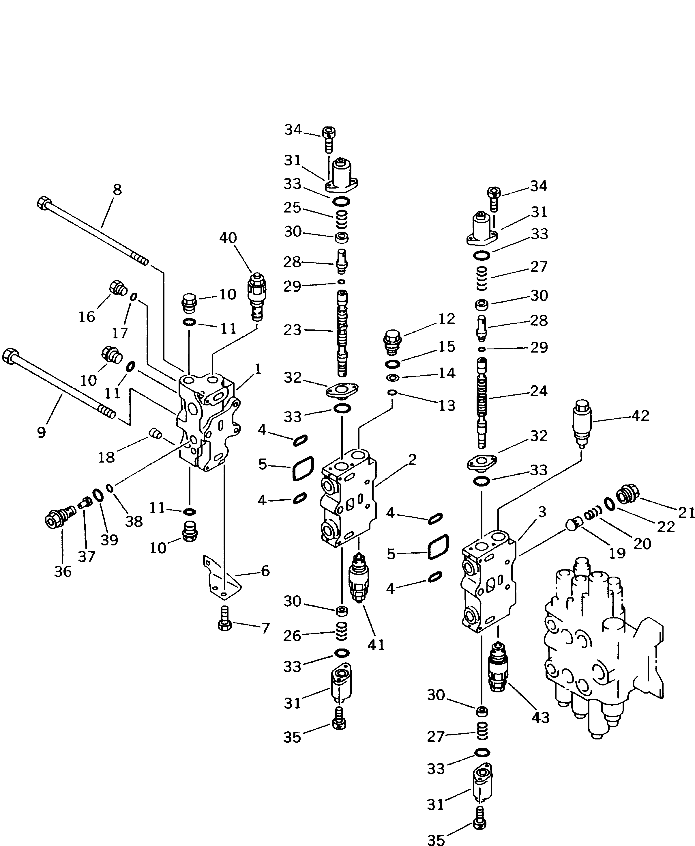 VALVE ASS'Y,R.H. 709-85-11100 KOMATSU