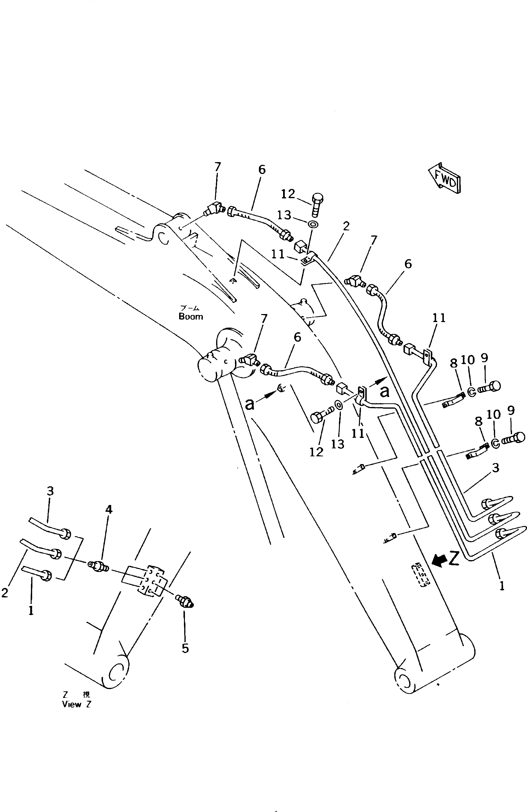 Трубка левая 21K-70-21530 KOMATSU