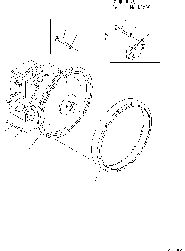 PLATE,ADAPTER 21P-01-K1360 KOMATSU