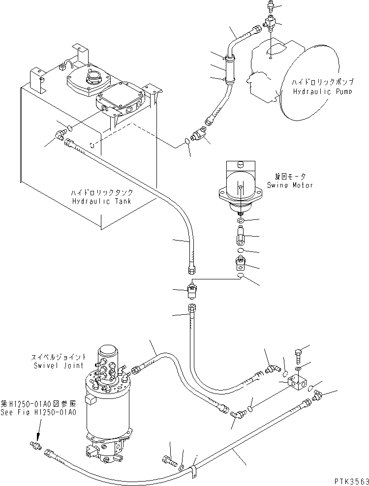 Шланг 07102-20499 KOMATSU