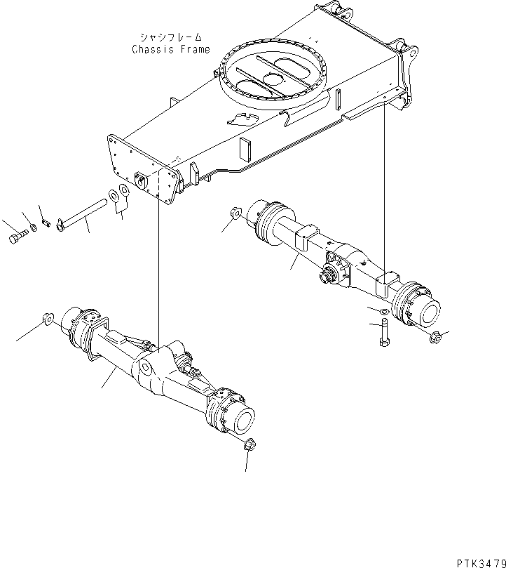 AXLE ASS'Y,FRONT (20G-23-K1300) KOMATSU