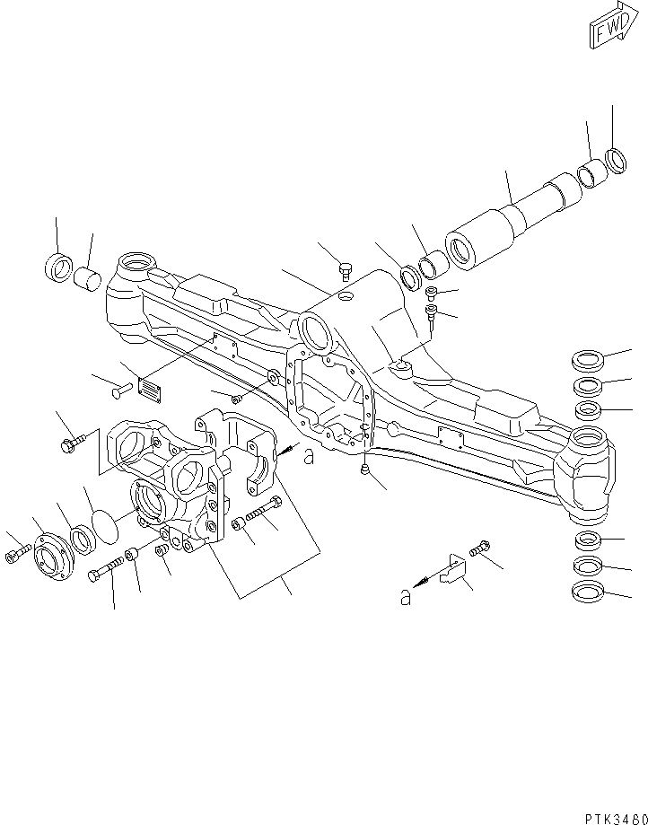 AXLE ASS'Y,FRONT 20G-23-K1201 KOMATSU