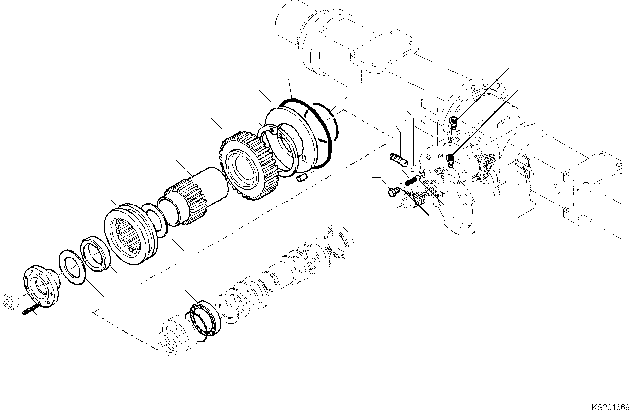 2.75M REAR AXLE INCLUDES TRANSMISSION ASSEMBLY 20J-22-111121 KOMATSU
