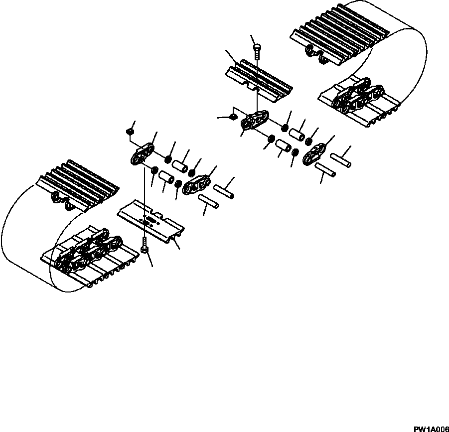 SERVICE KIT, SHOE BOLT AND NUT 208-35-05200 KOMATSU