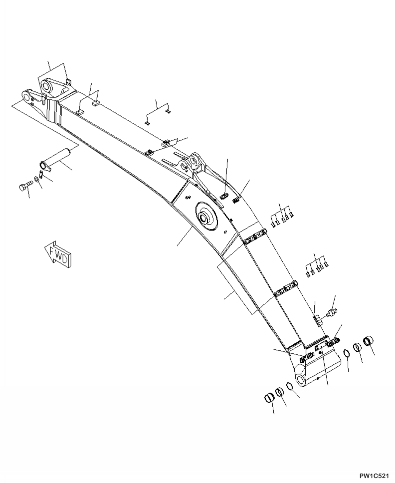 BOOM ASSEMBLY, 6.5 M STD 207-70-00530 KOMATSU
