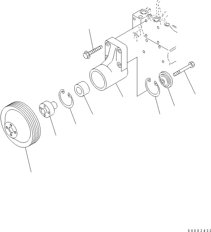 DISTANCE PIECE 6732-61-3150 KOMATSU