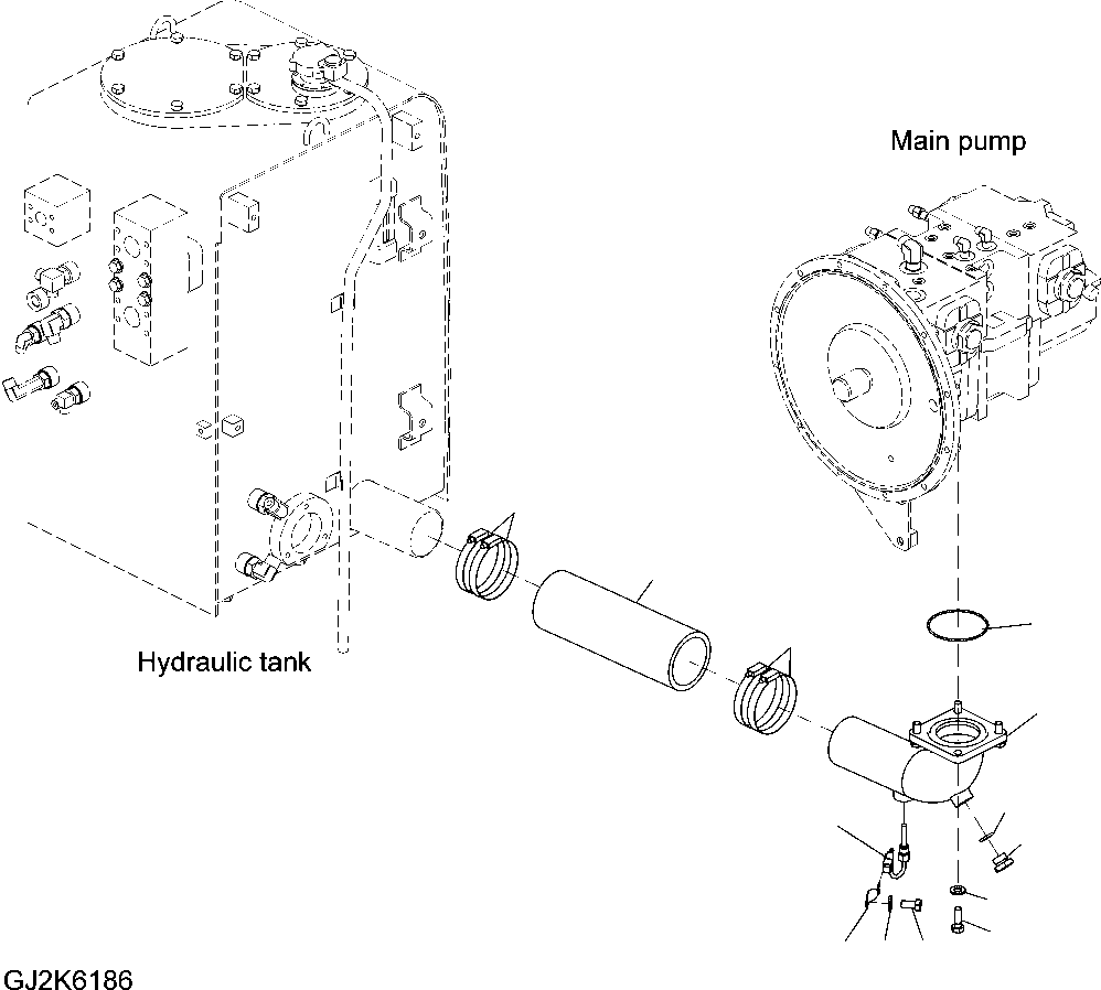Трубка 20K-62-31113 KOMATSU