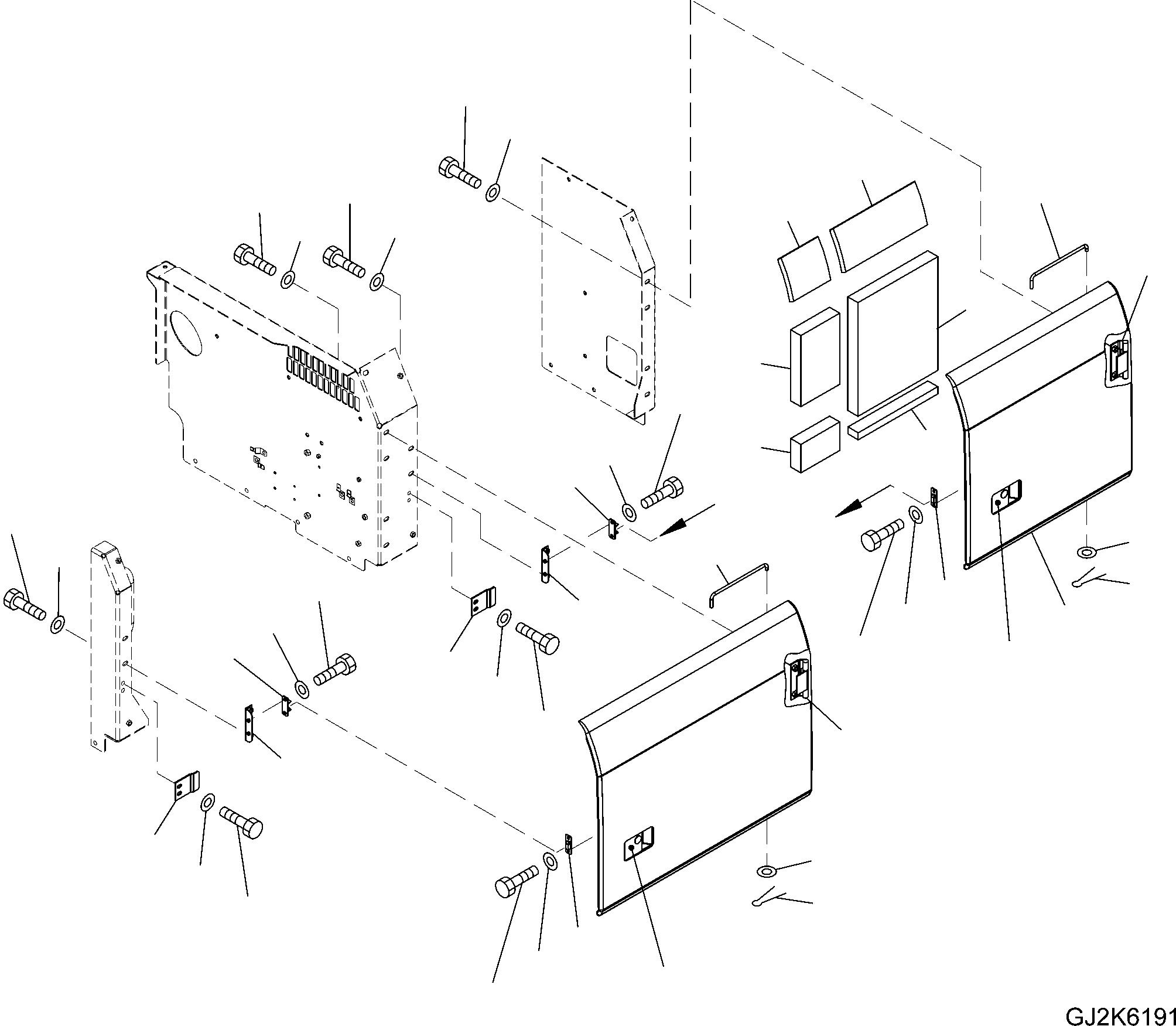 DOOR ASSEMBLY, LHS 20K-54-51250 KOMATSU