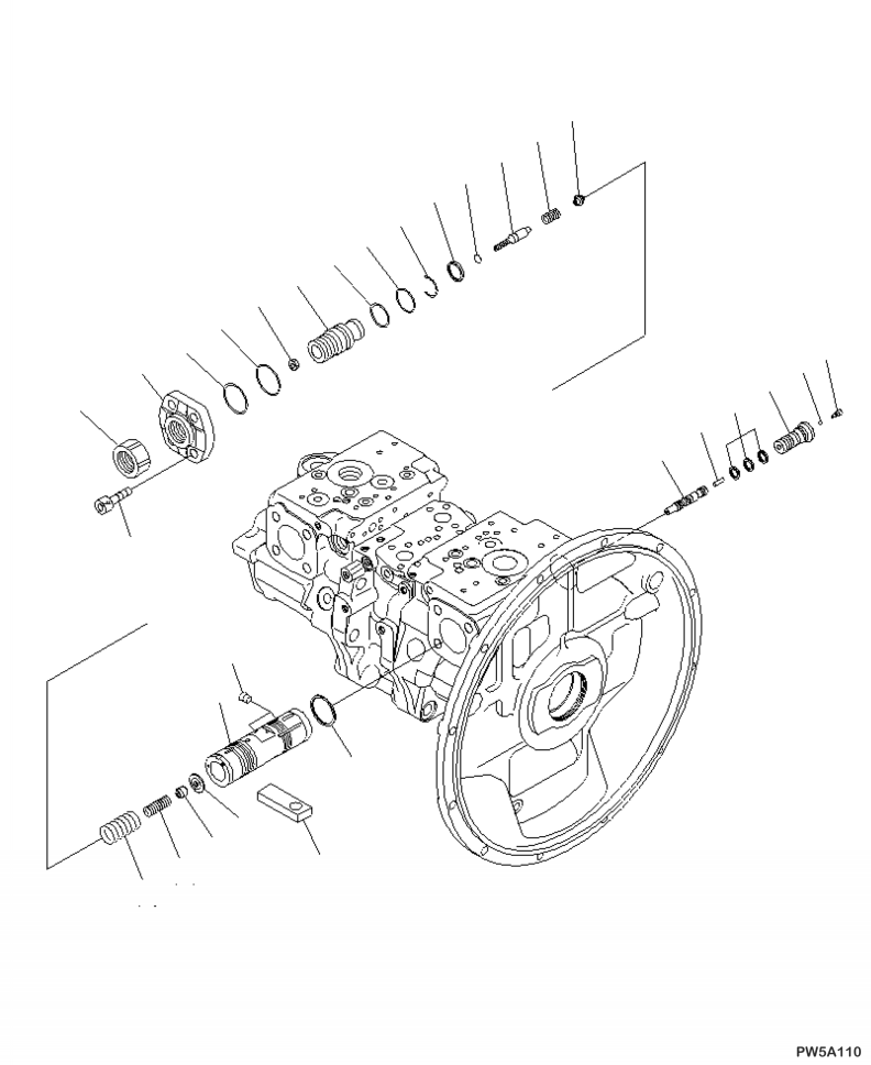 VALVE ASSEMBLY, PC 708-2G-03511 KOMATSU