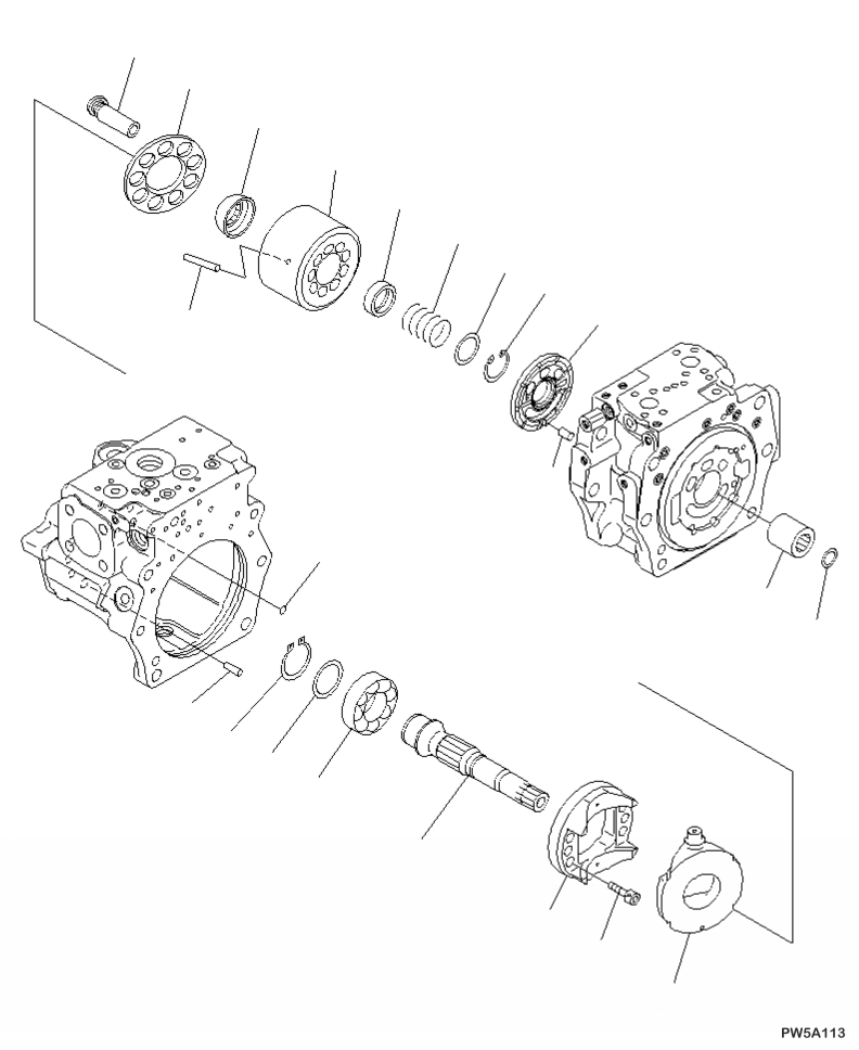 BLOCK ASSEMBLY, REAR 708-2G-04153 KOMATSU