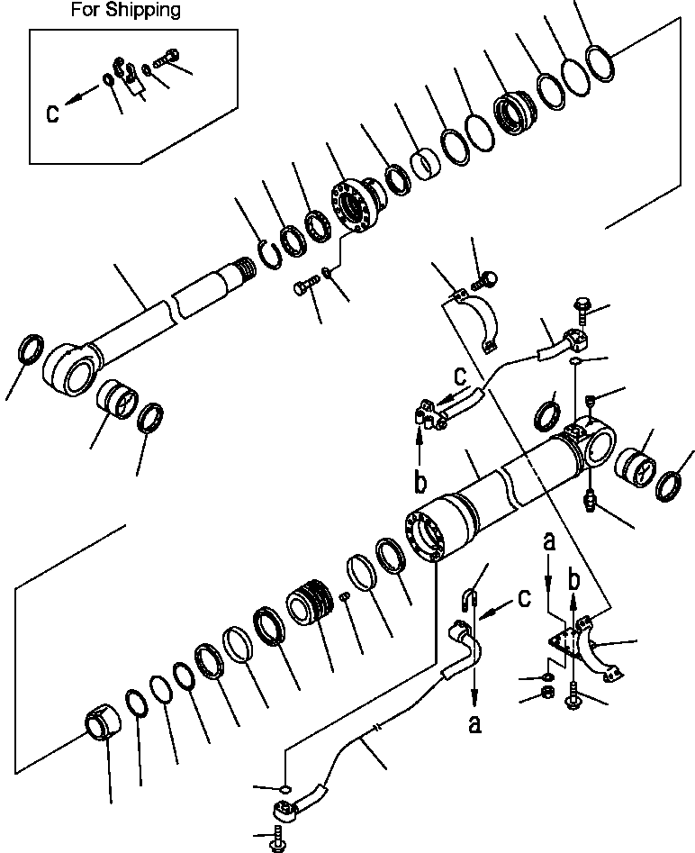 CYLINDER ASSEMBLY, R.H. 707-01-XA440 KOMATSU