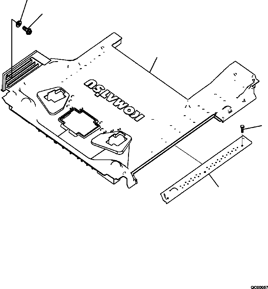 FLOOR MAT WITH 2 ACTUATORS 20Y-53-14731 KOMATSU