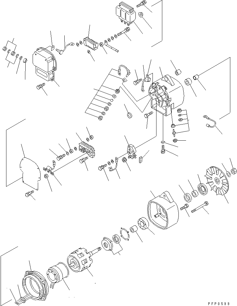 ALTERNATOR ASS'Y,(DR1117805) CU3056492 KOMATSU