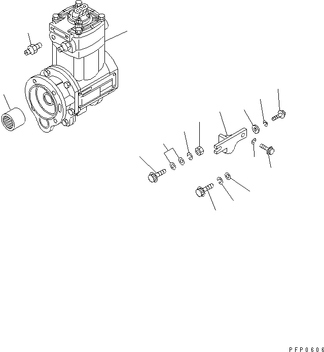 Болт CU206402 KOMATSU