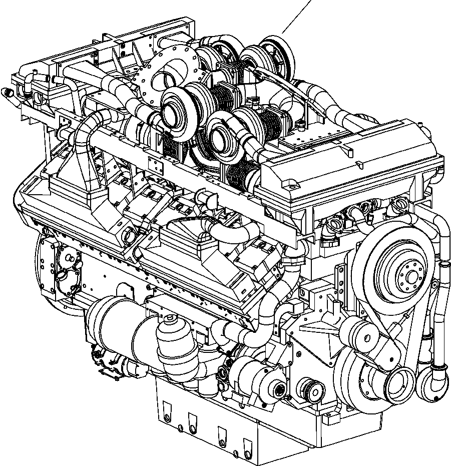 ENGINE, COMPLETE AND SERVICE PC0964-2 KOMATSU